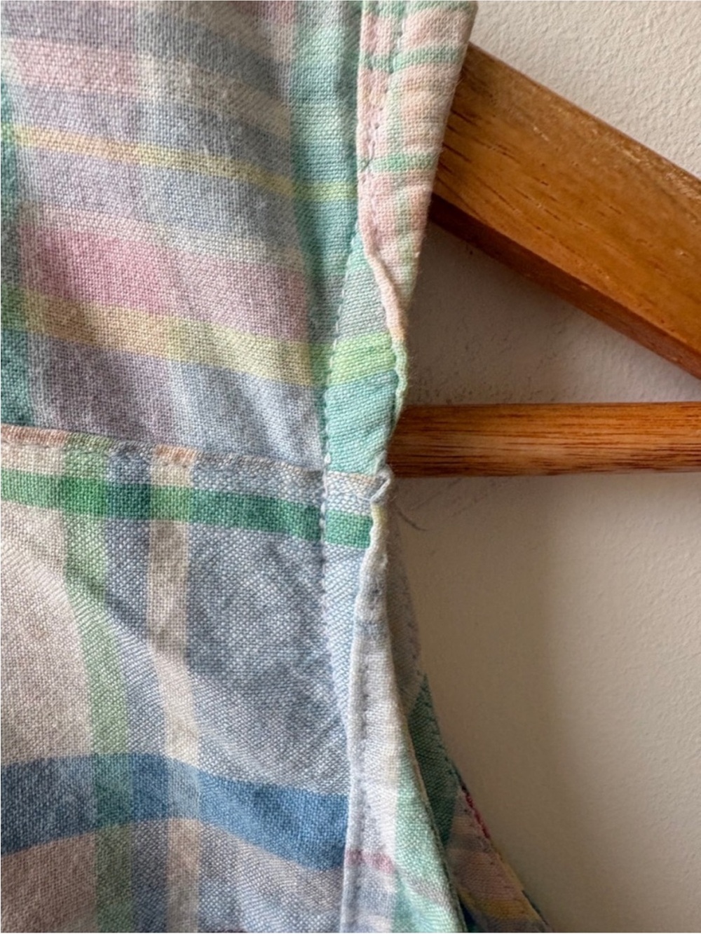 🤍 XS Ralph Lauren Vintage Plaid Button-Front Mini Dress 100% Cotton - Picture 8 of 15